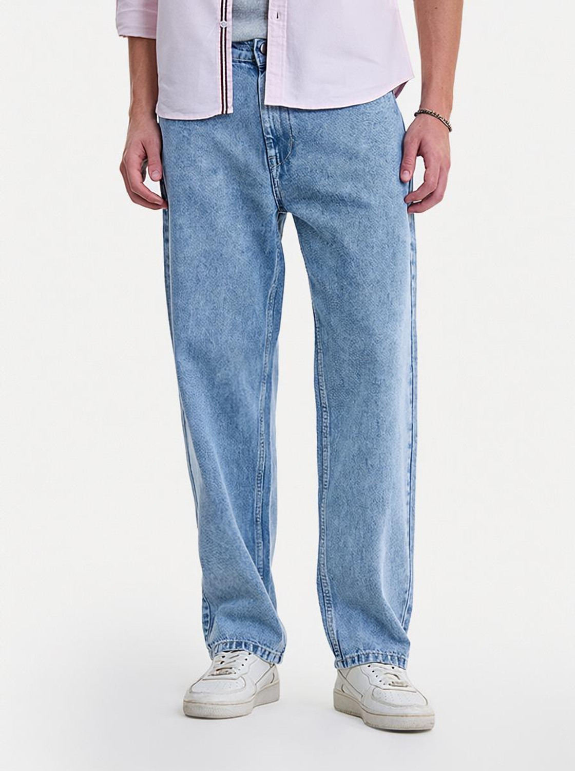 Image of Snitch Loose Fit Men Light Blue Jeans
