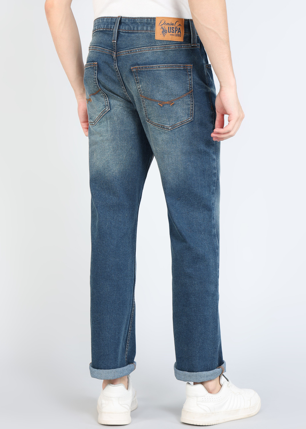 Image of U.S. Polo Assn. Denim Co. Straight Fit Men Blue Jeans