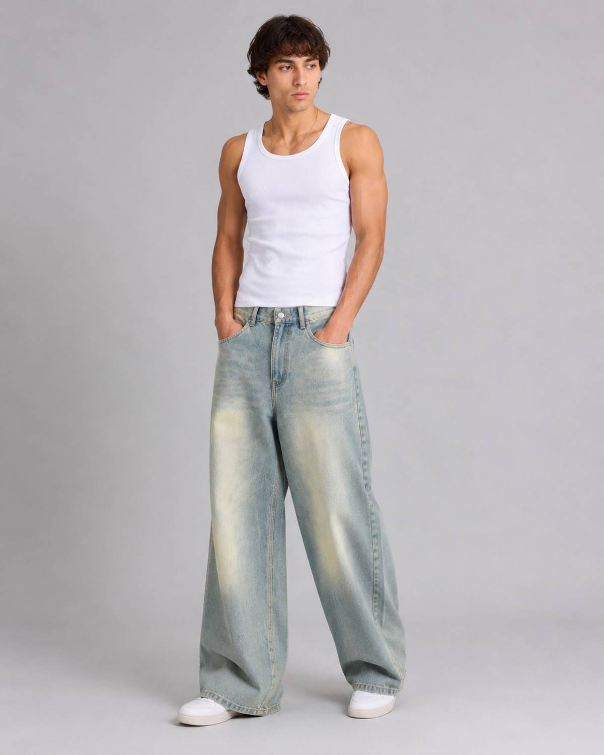 DAHZ Baggy Fit Men Blue Jeans - Image 3