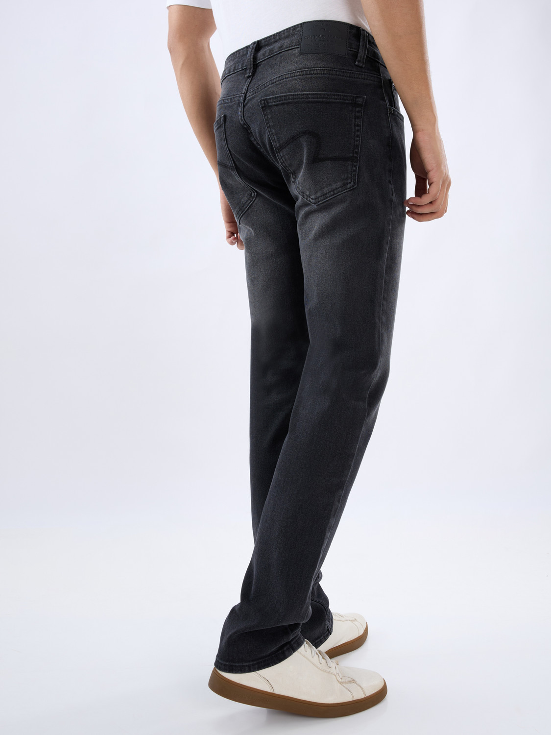 Image of Spykar Regular Men Black Jeans