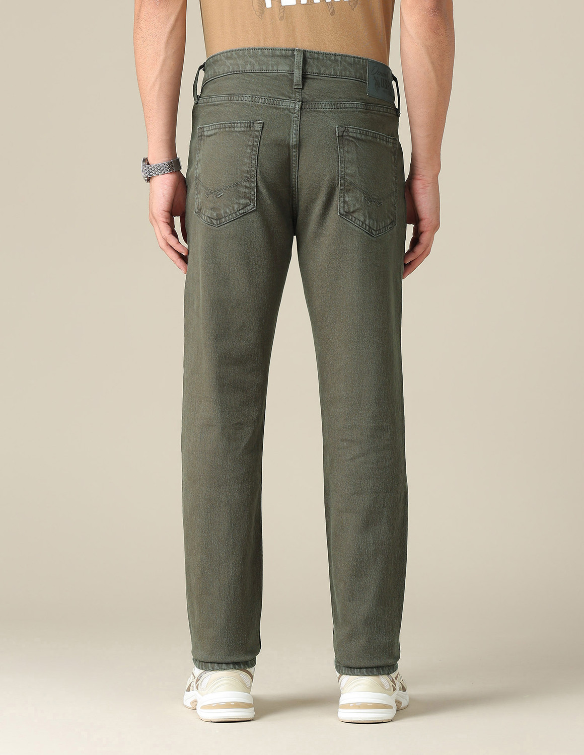 Image of U.S. Polo Assn. Denim Co. Tapered Fit Men Green Jeans