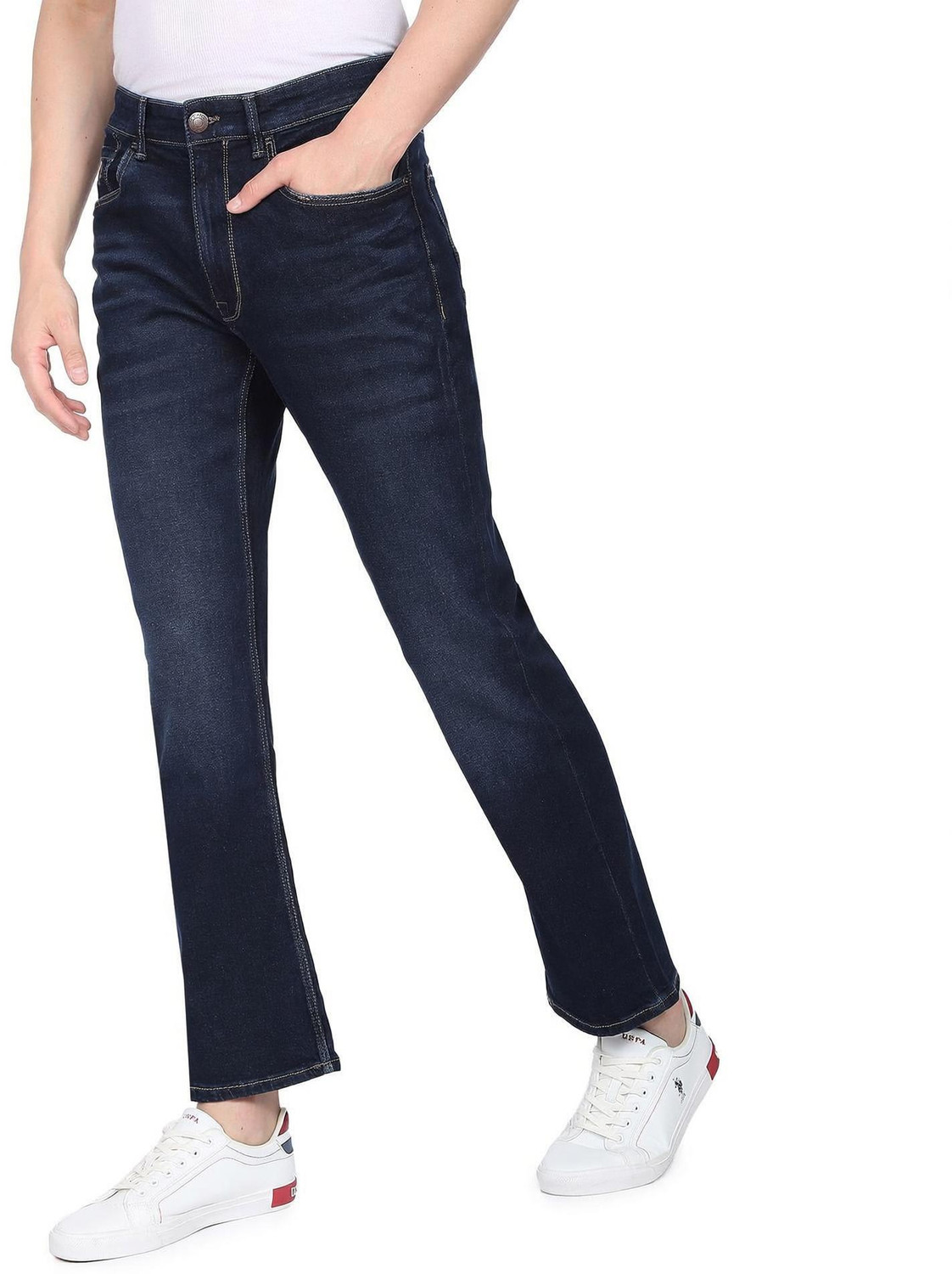 Image of U.S. Polo Assn. Denim Co. Boot-Leg Men Blue Jeans