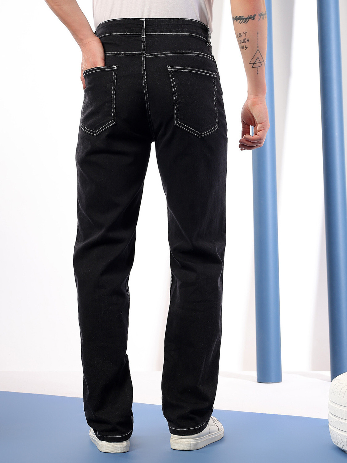 Image of KOTTY Regular Men Black Jeans