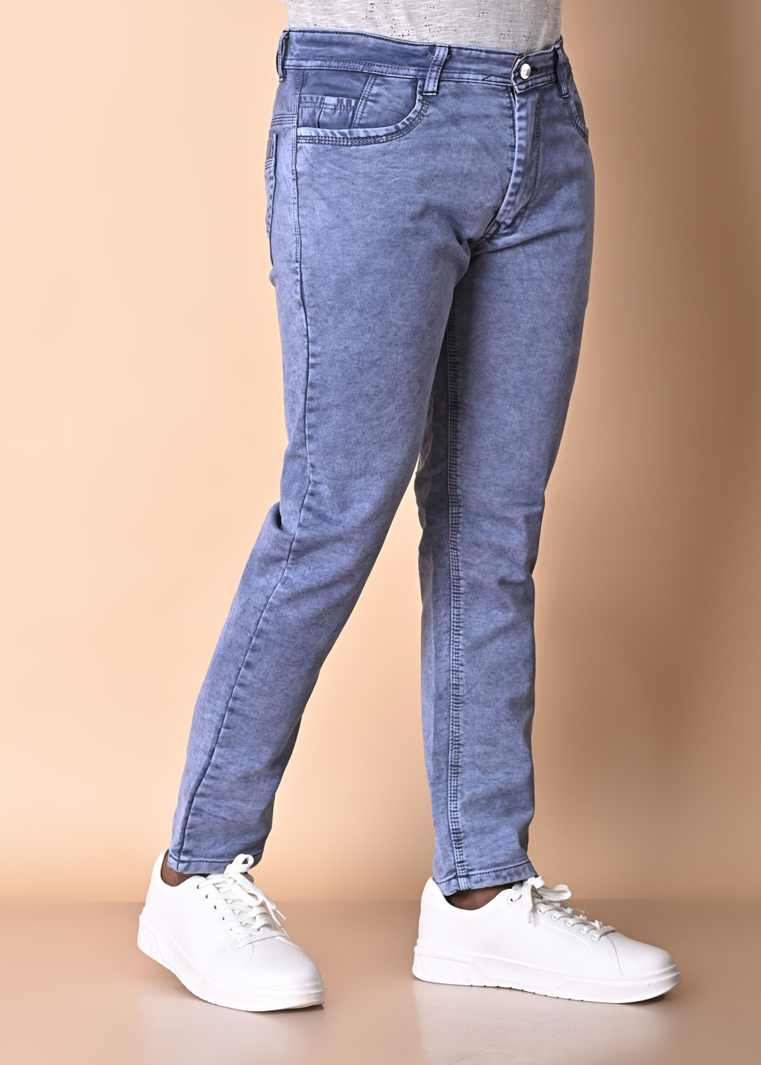 Image of Rivvo Slim Men Blue Jeans