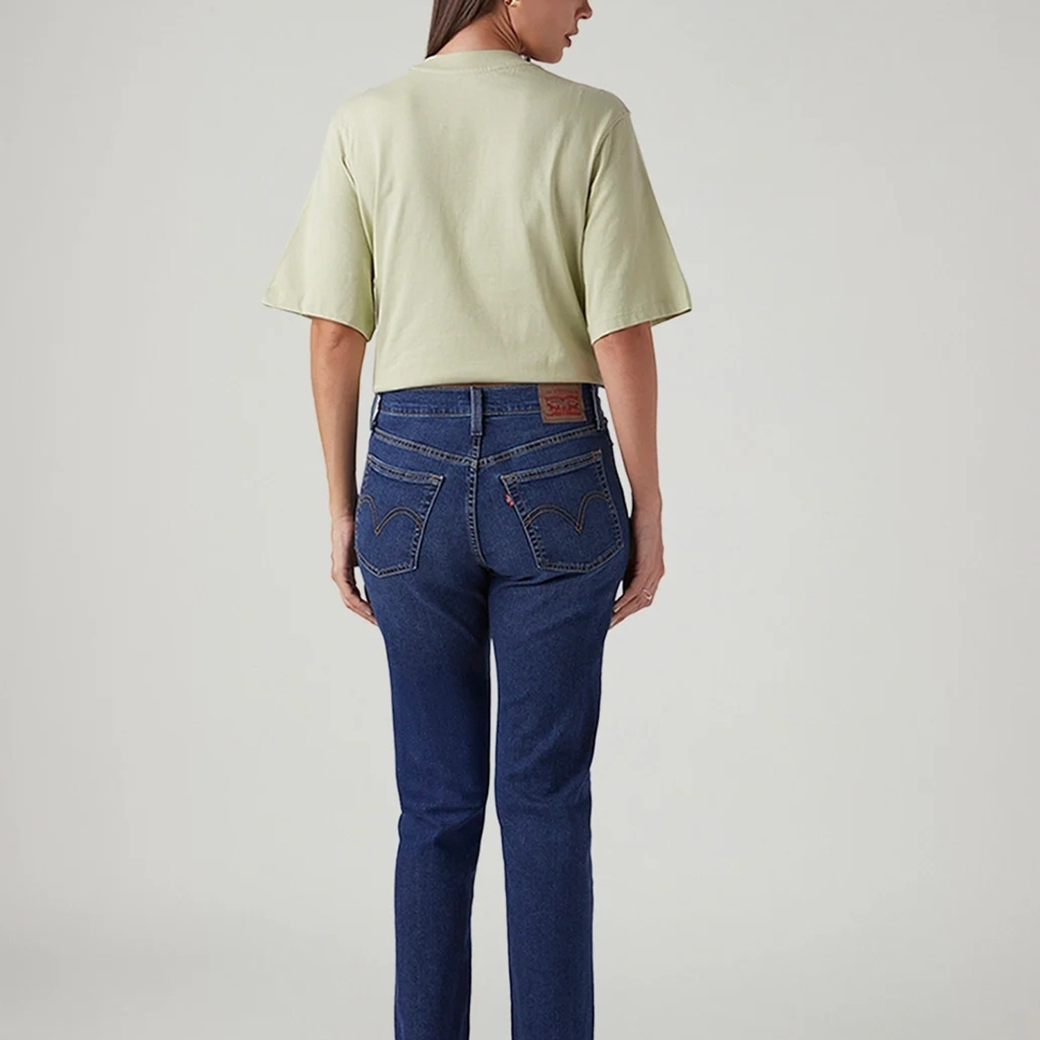 Image of LEVI'S Women Straight Fit High Rise Blue Jeans