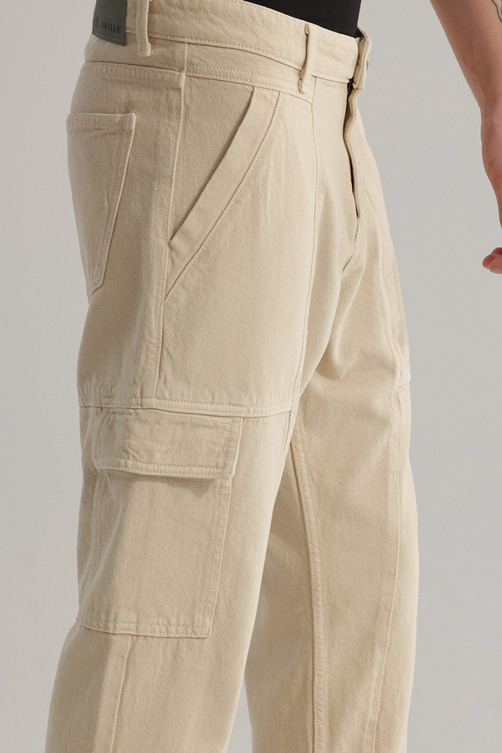 Image of Snitch Regular Men Beige Jeans