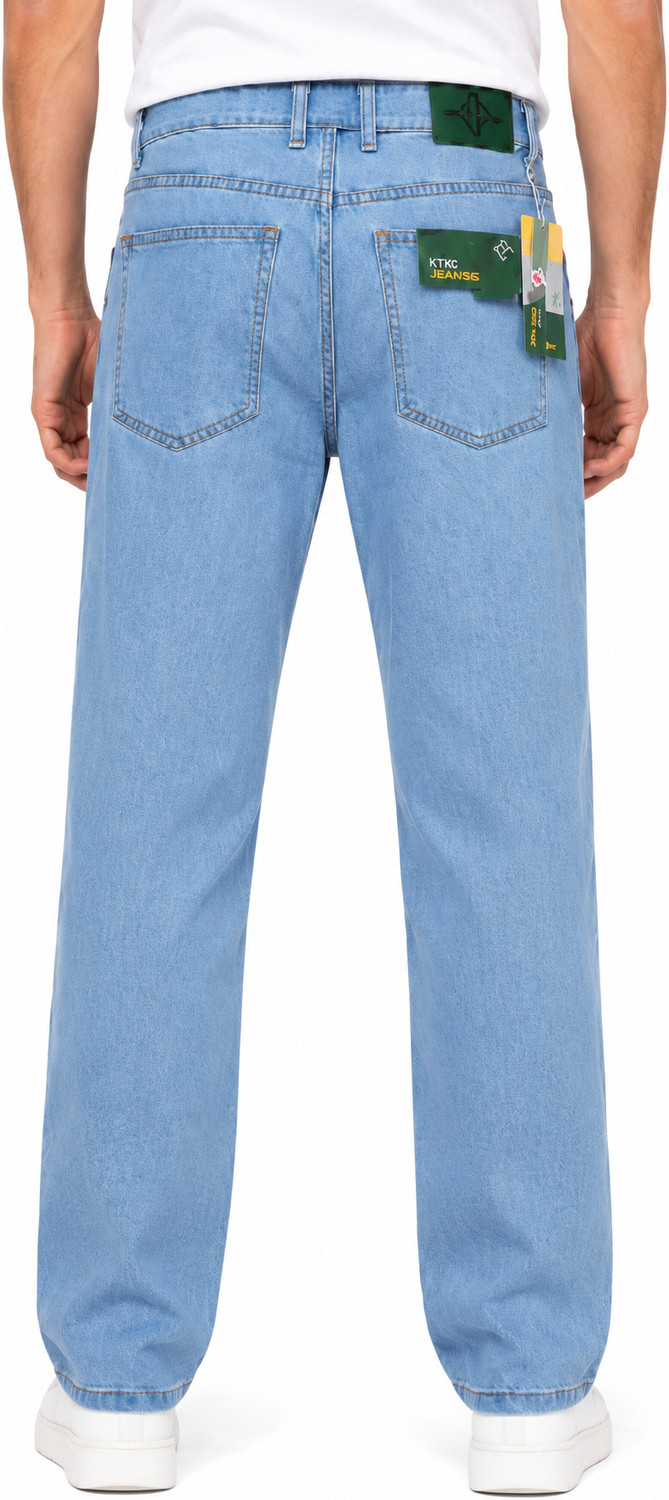 Image of KTKC Relaxed Fit Men Blue Jeans