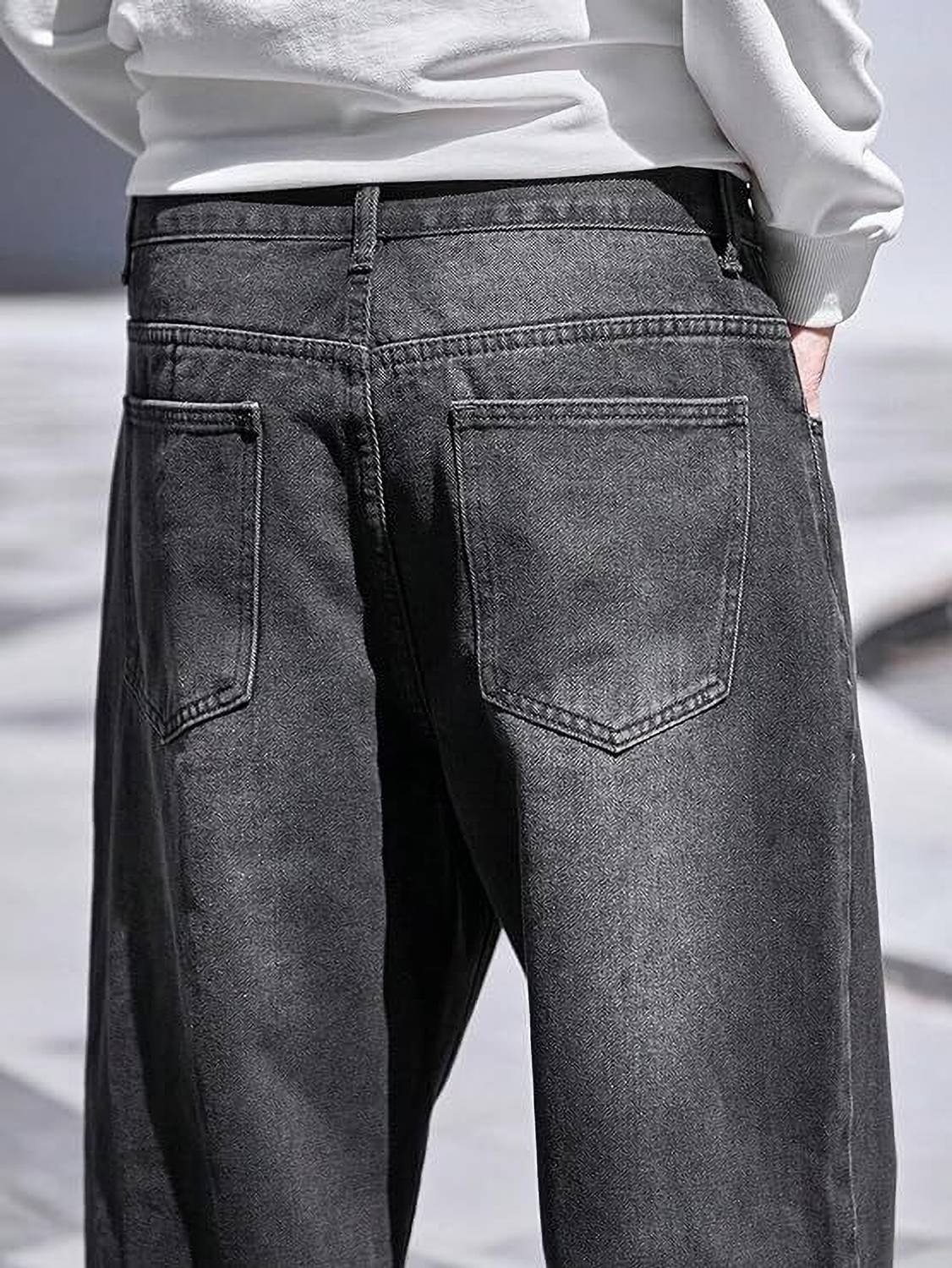BREXX Men Relaxed Fit Mid Rise Grey Jeans - Image 3