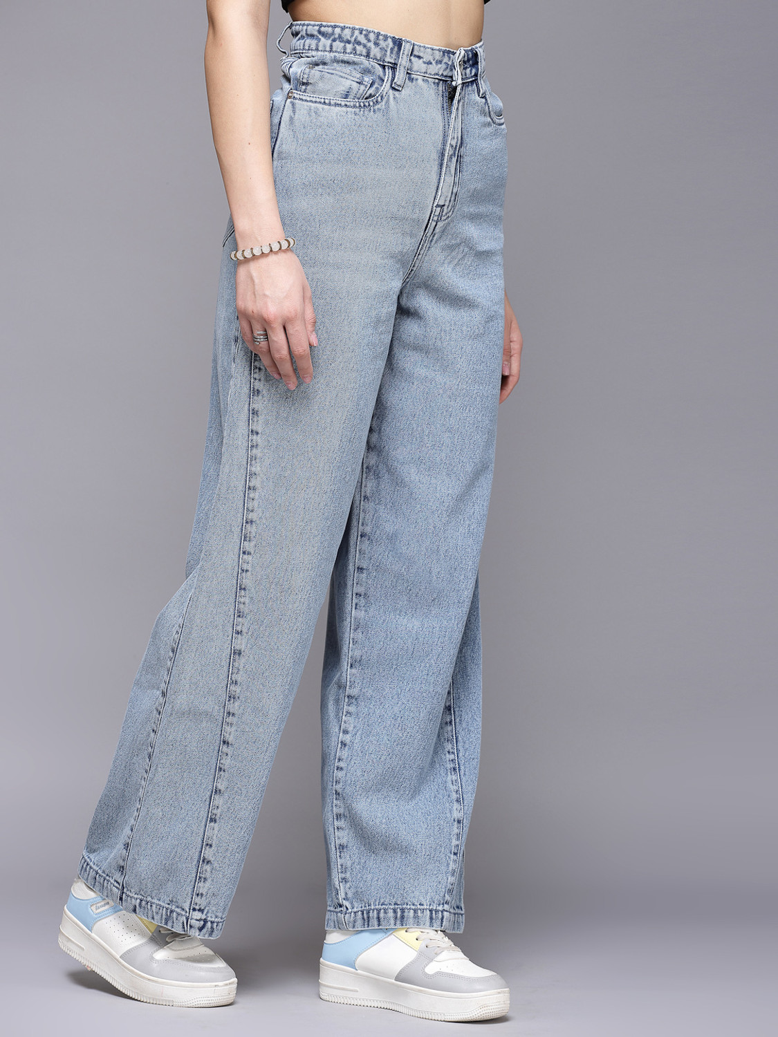 Image of Cosmic Trio Flared Women Light Blue Jeans