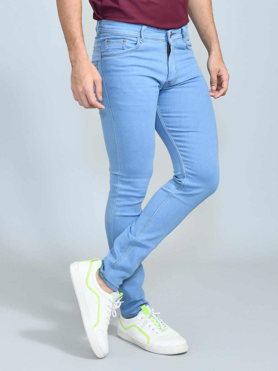 Image of METRONAUT Regular Men Light Blue Jeans