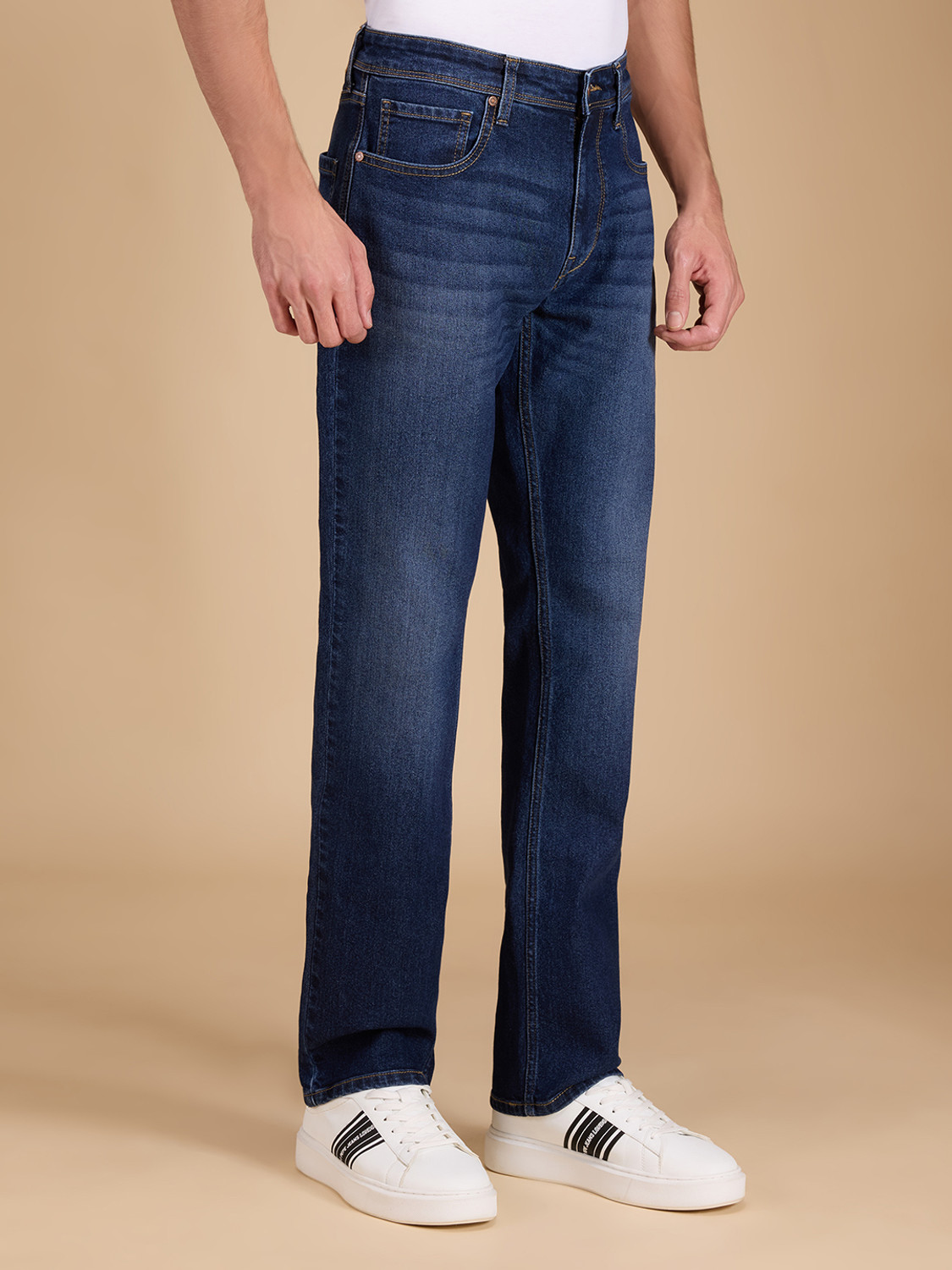 Image of Pepe Jeans Straight Fit Men Dark Blue Jeans