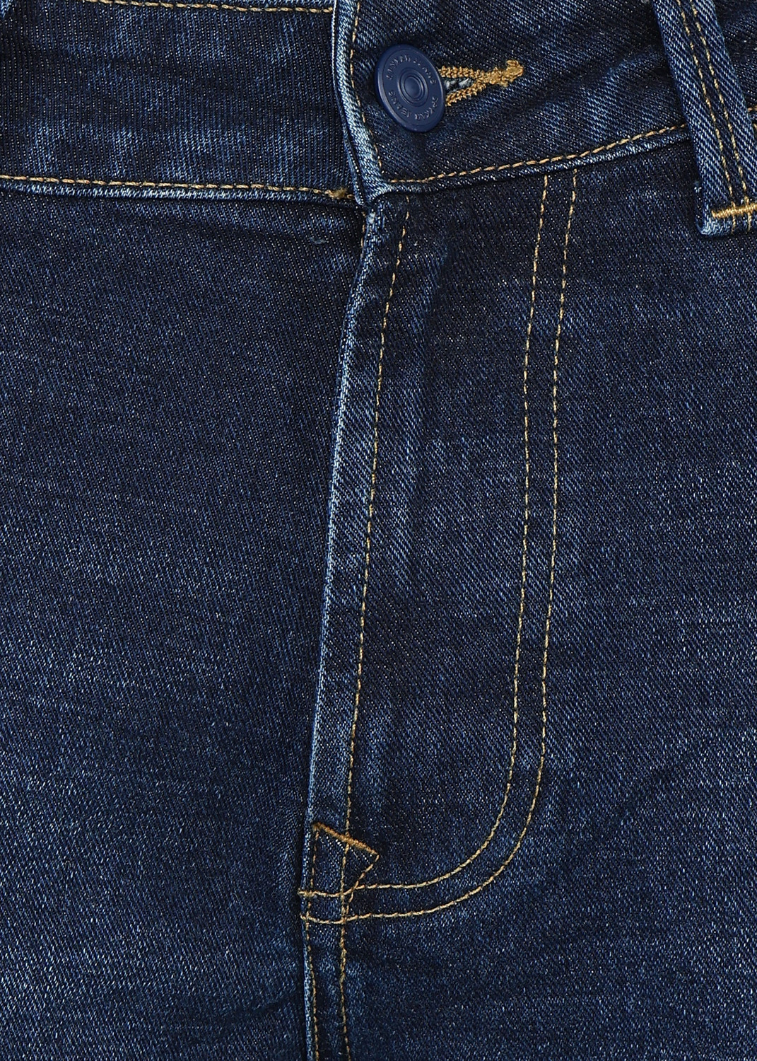 Image of Spykar Straight Fit Men Dark Blue Jeans