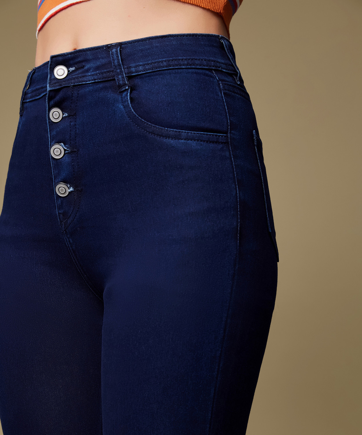 Image of Miss Chase Skinny Women Dark Blue Jeans