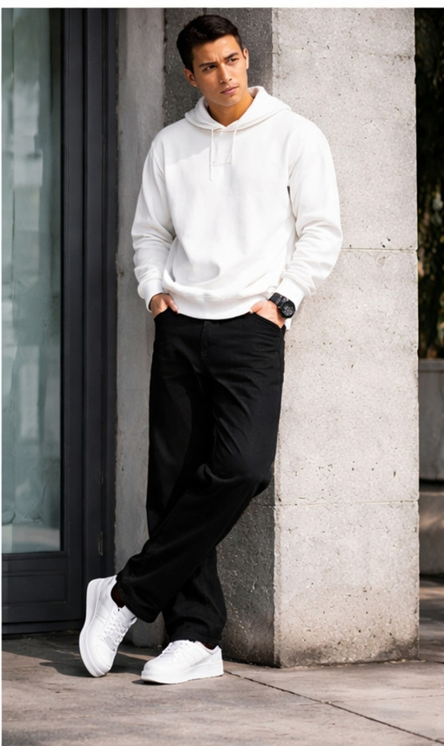 Image of HIGH DENIM Straight Fit Men Black Jeans