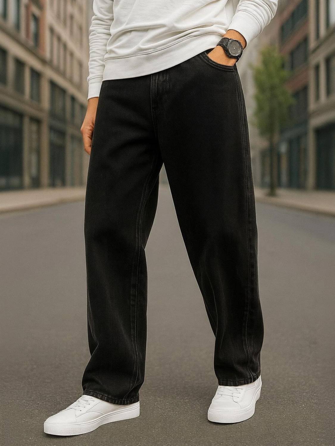 COYSTORE Straight Fit Men Black Jeans