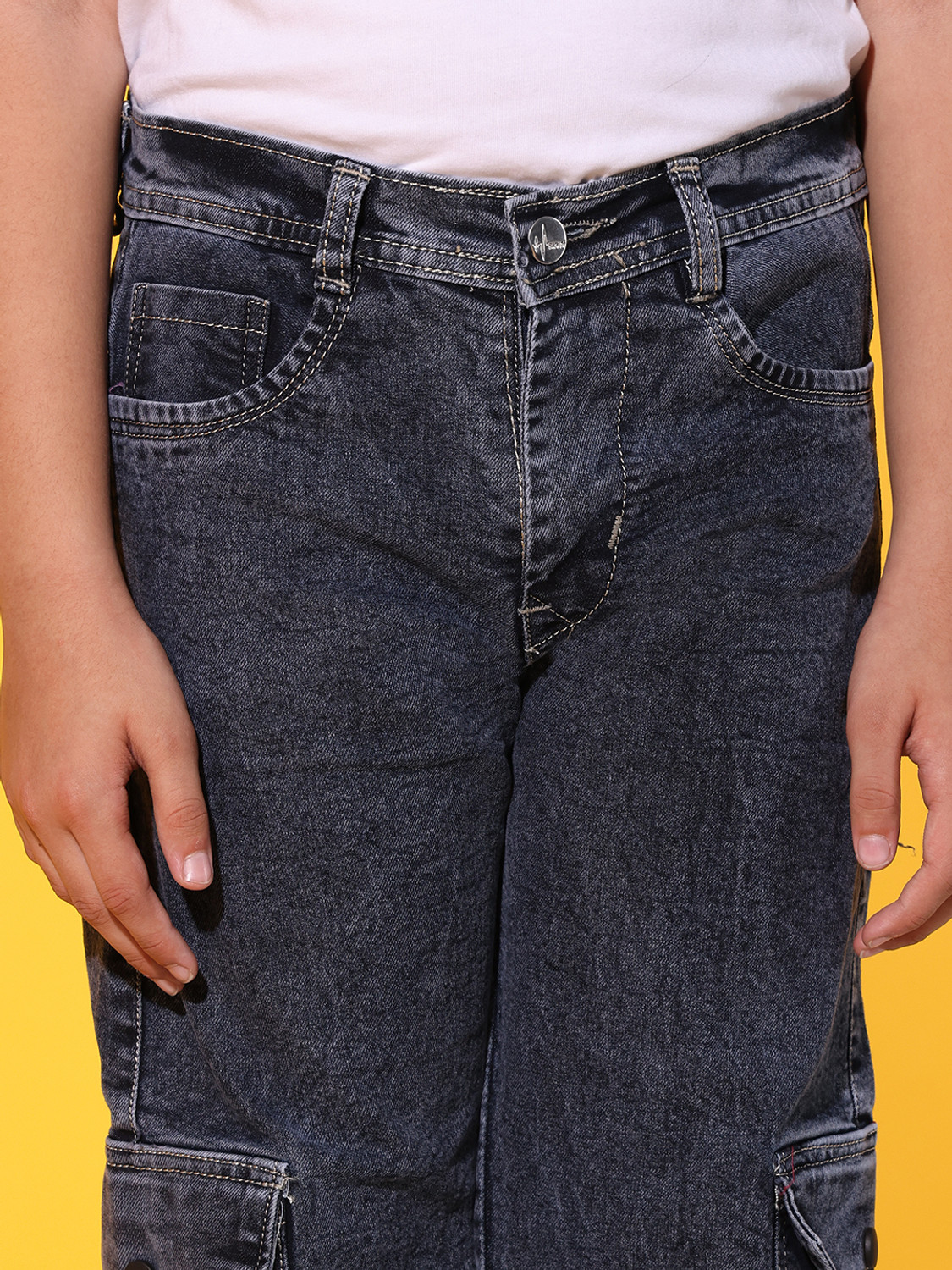 Image of KILLER Boys Regular Mid Rise Grey Jeans