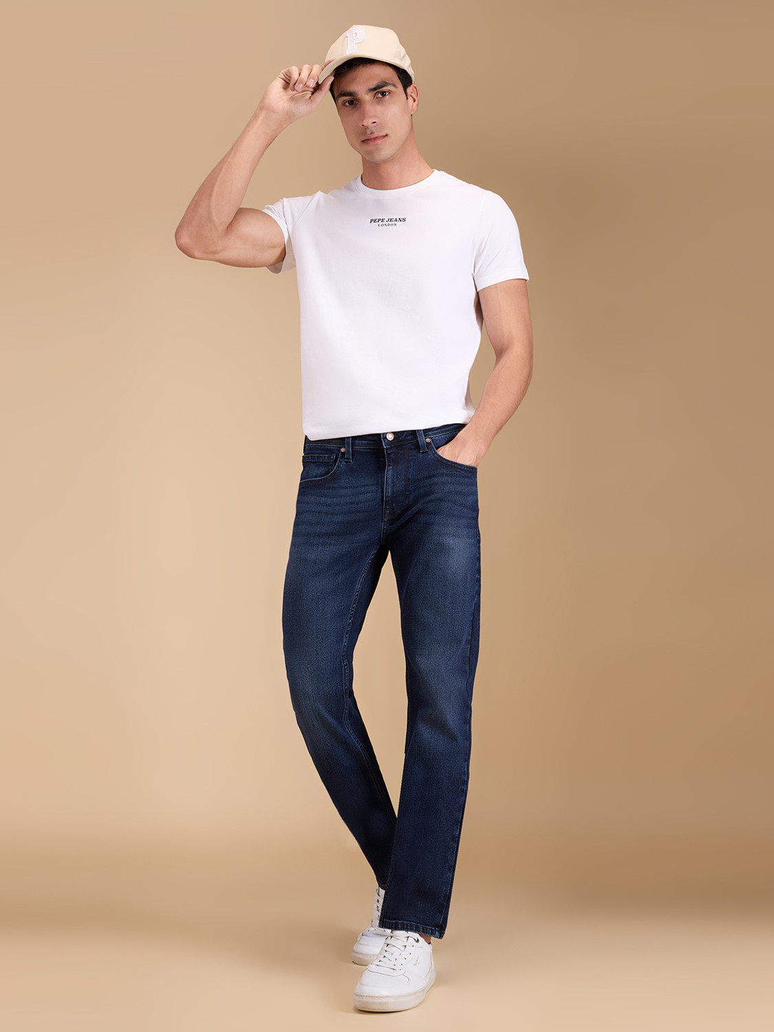 Image of Pepe Jeans Straight Fit Men Blue Jeans