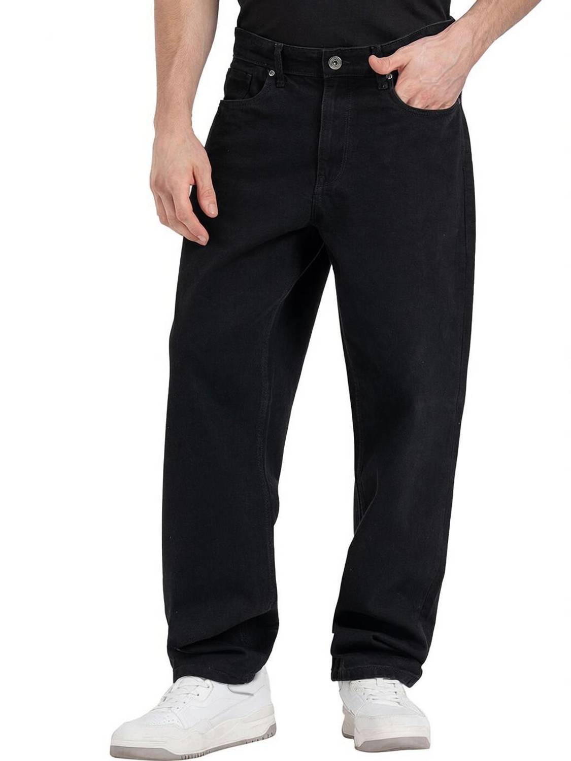 RED TAPE Loose Fit Men Black Jeans