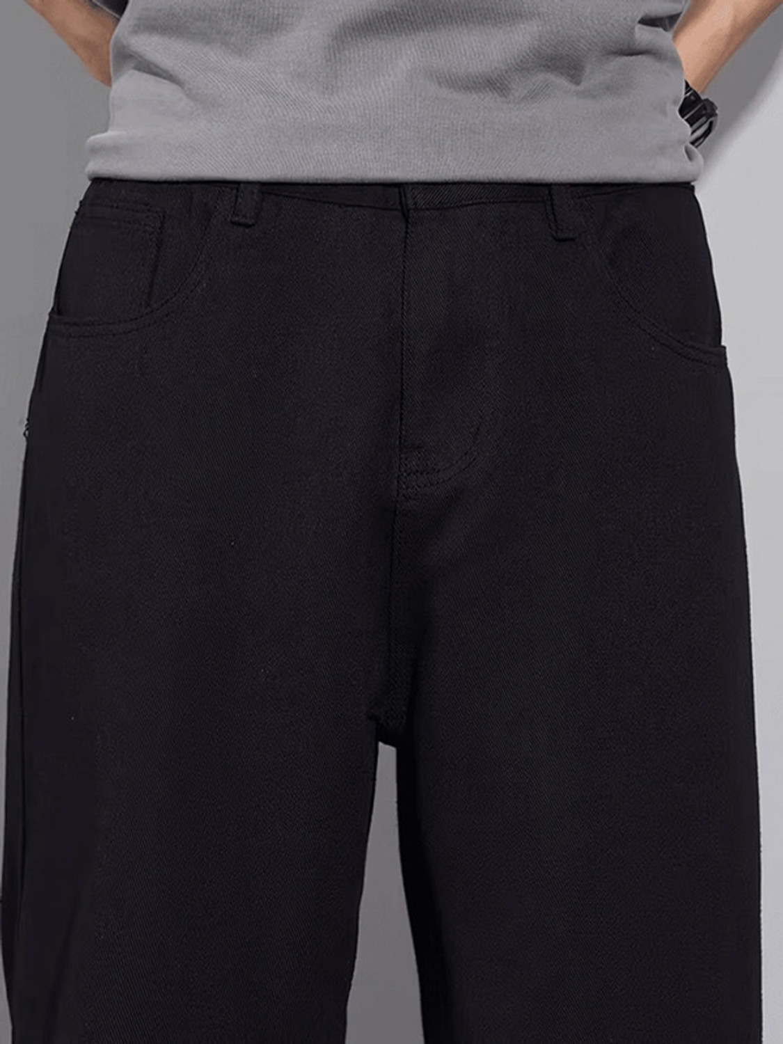 Image of BLACK REY Loose Fit Men Black Jeans