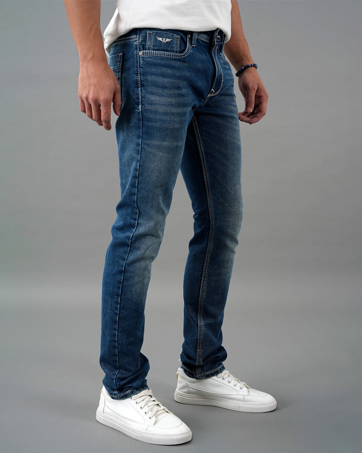 Image of ROOKIES Slim Men Dark Blue Jeans
