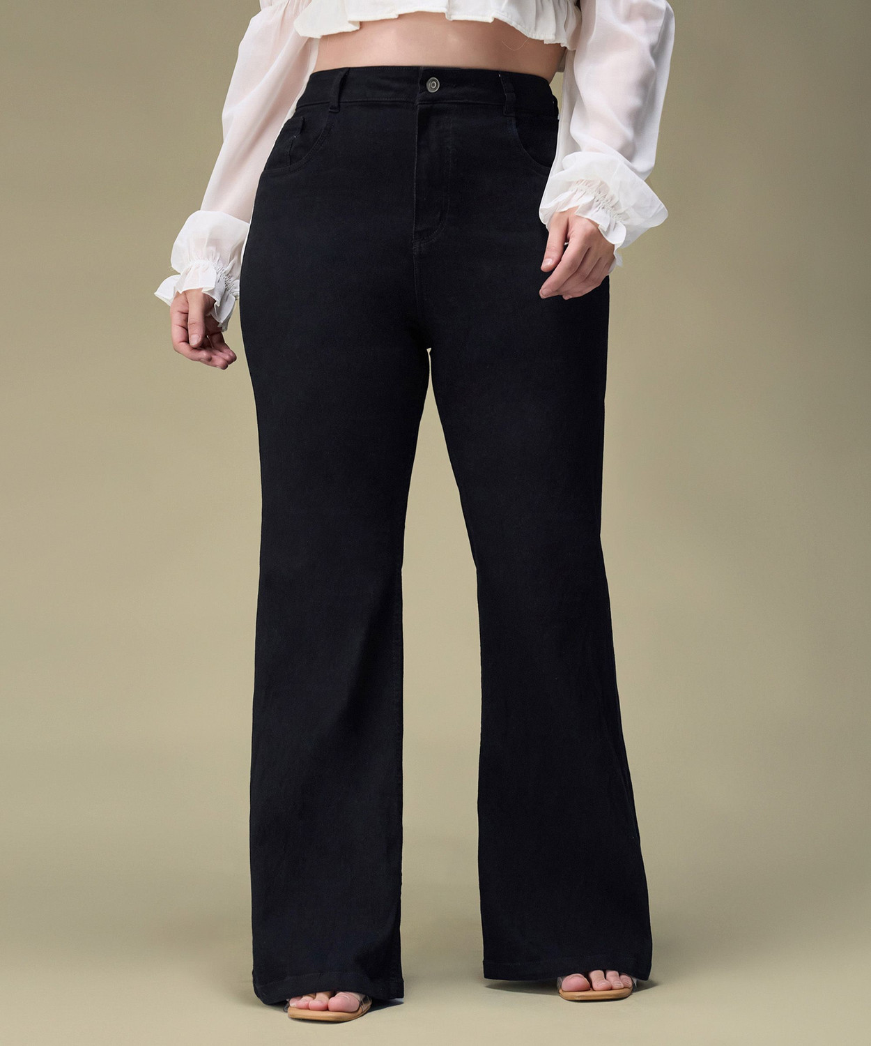 Image of Miss Chase Relaxed Fit Women Black Jeans