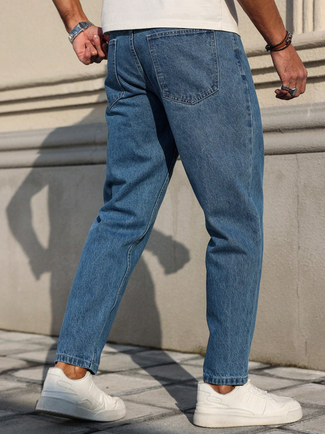 Image of S R Traders Mom Fit Men Blue Jeans
