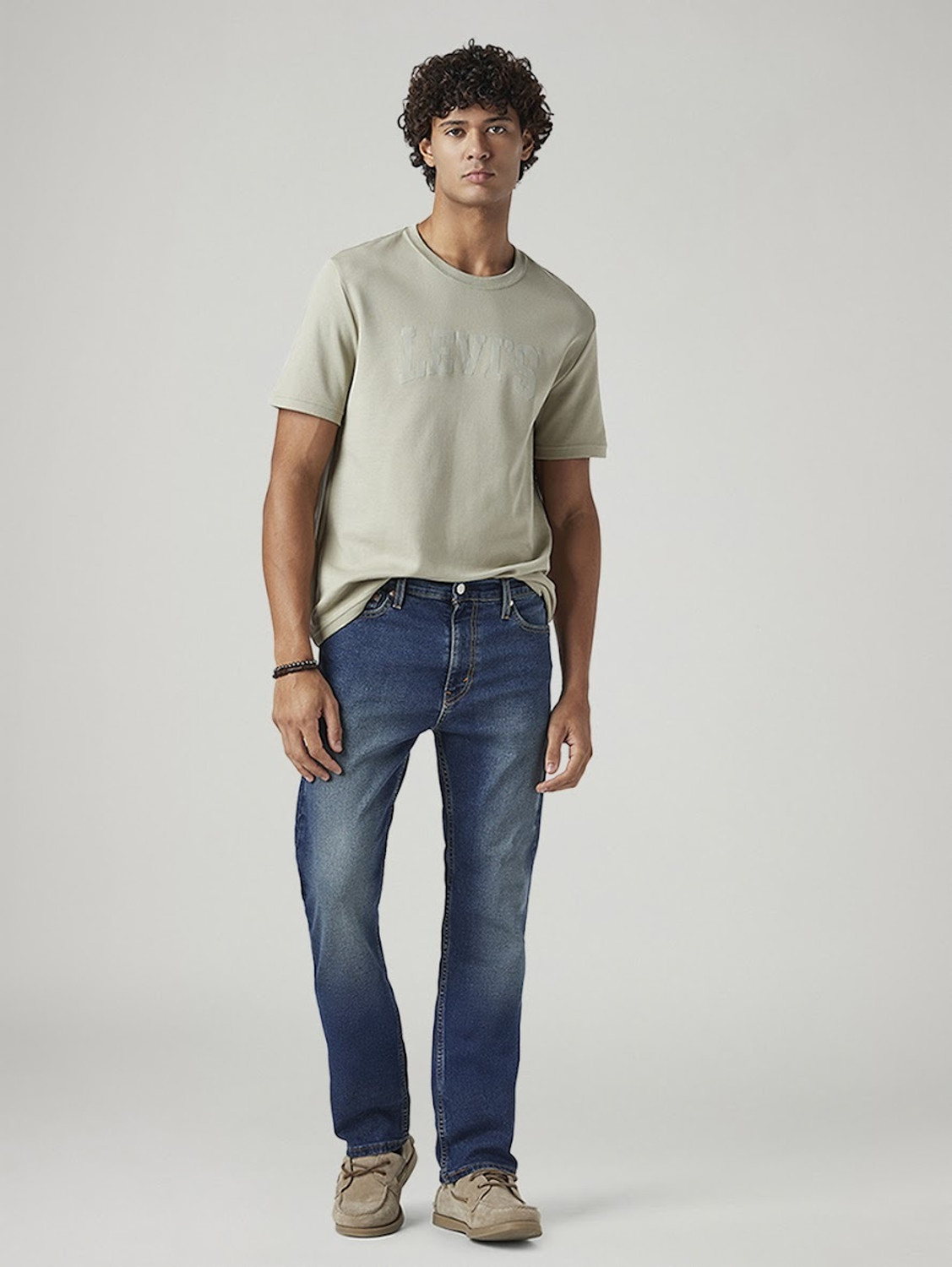 Image of LEVI'S Men Straight Fit Mid Rise Dark Blue Jeans
