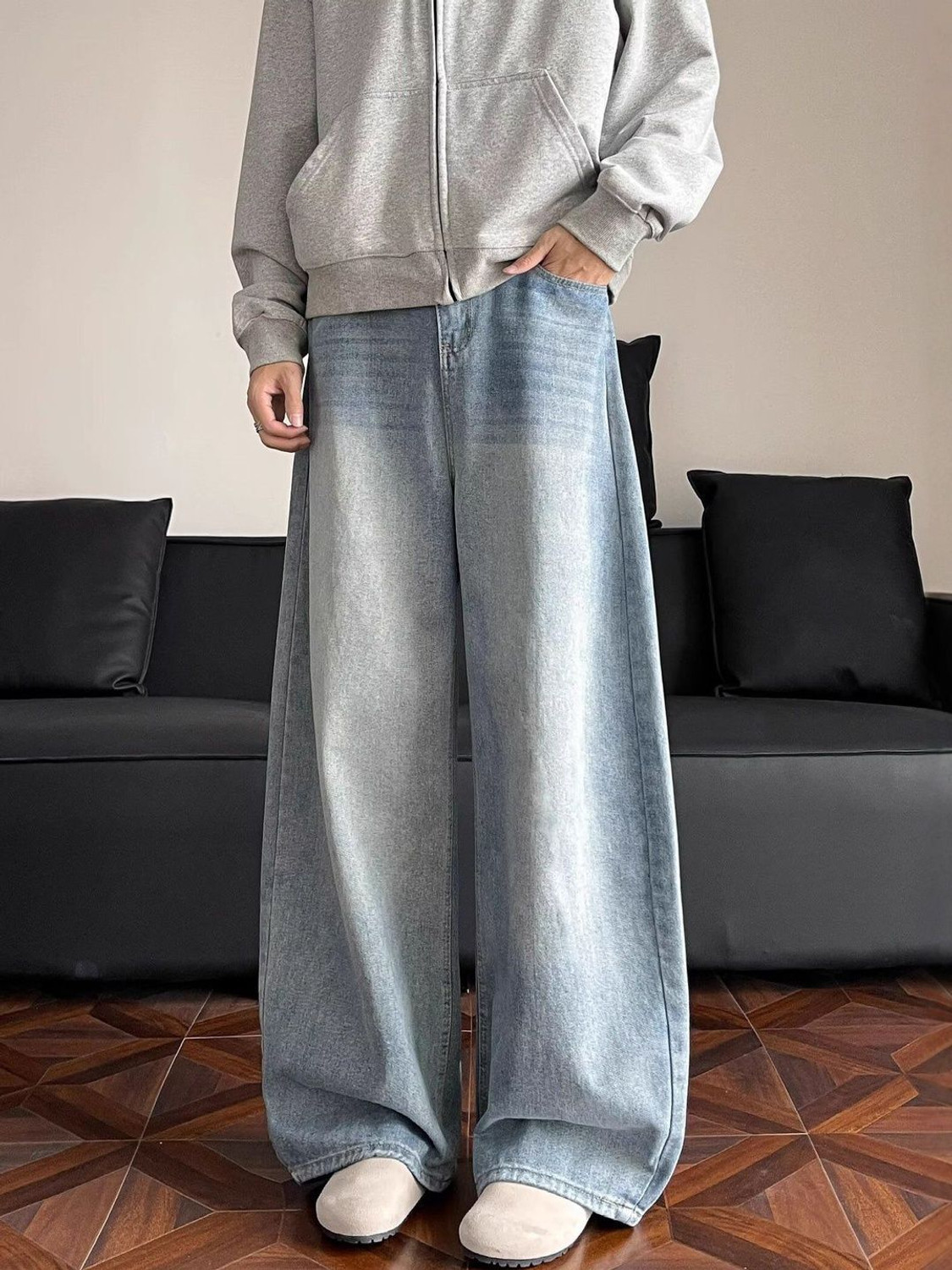 Image of Suo Boyfriend Men Blue Jeans