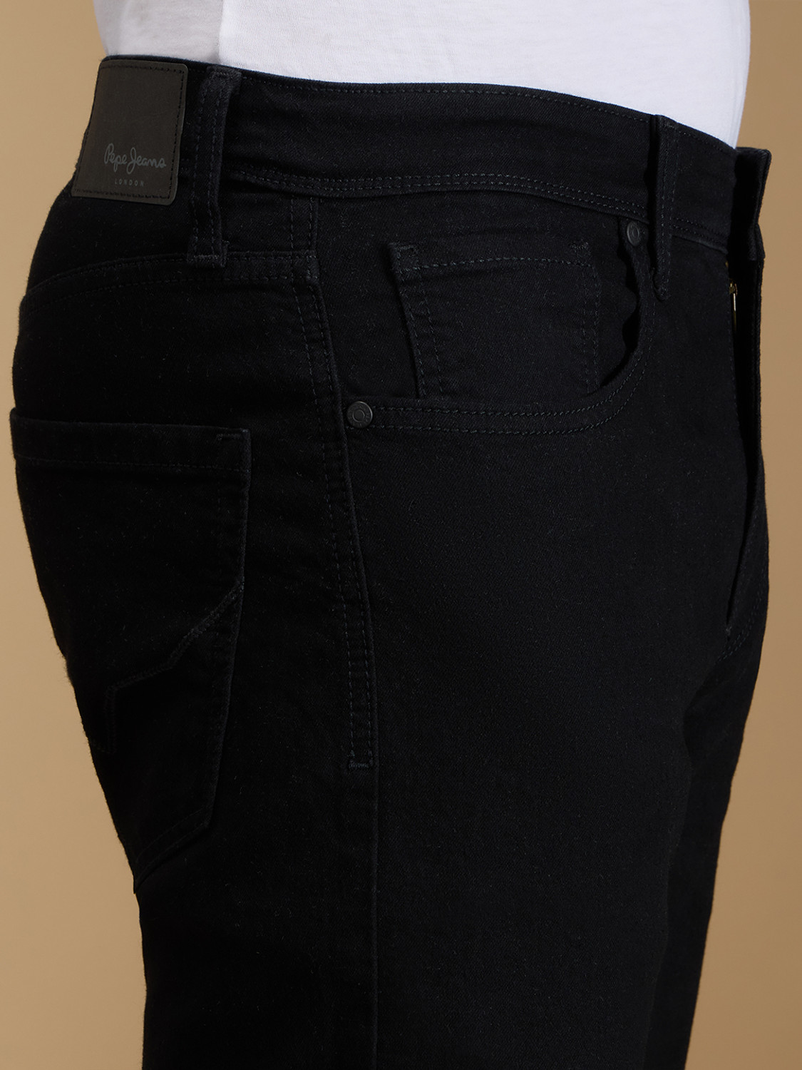 Image of Pepe Jeans Straight Fit Men Black Jeans