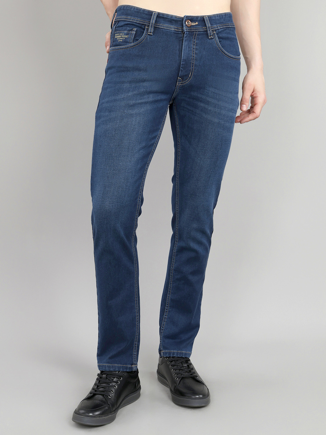 Image of MONTE CARLO Regular Men Blue Jeans