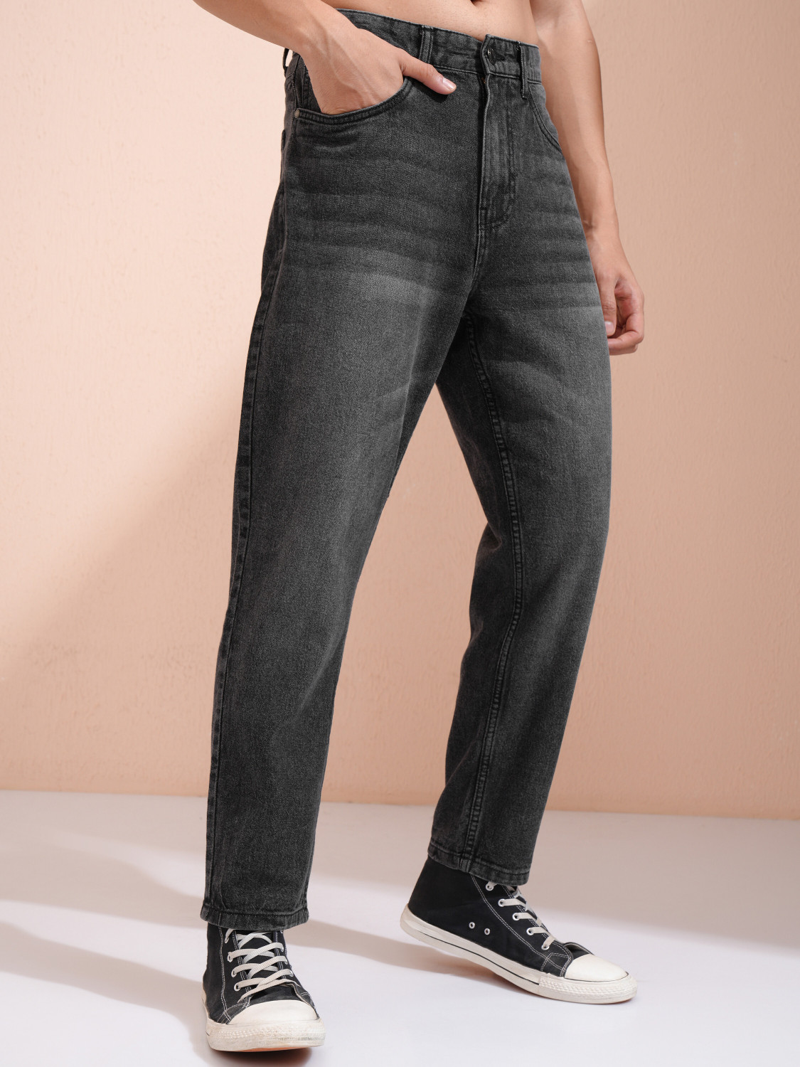 Image of HIGHLANDER Relaxed Fit Men Grey Jeans