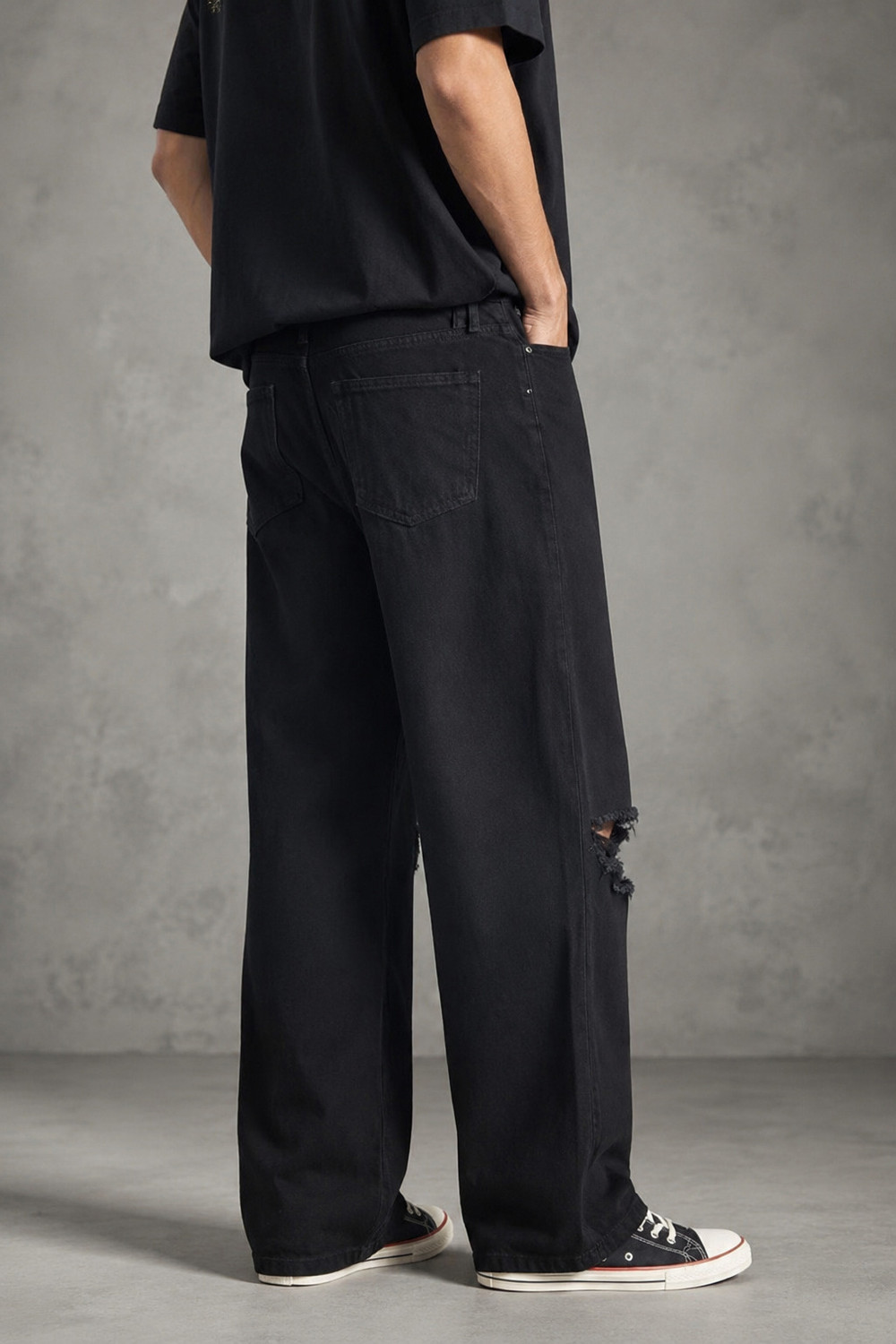 Image of INDIGOX Straight Fit Men Black Jeans