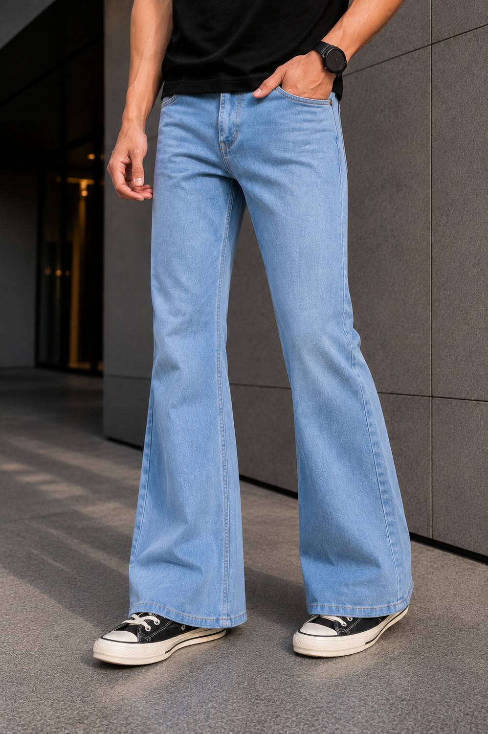 PODGE Boot-Leg Men Light Blue Jeans - Image 1
