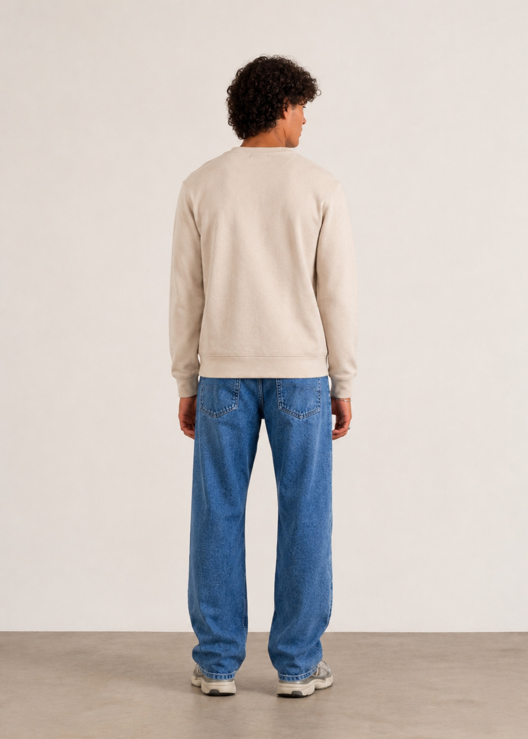 Image of Freakins Baggy Fit Men Blue Jeans