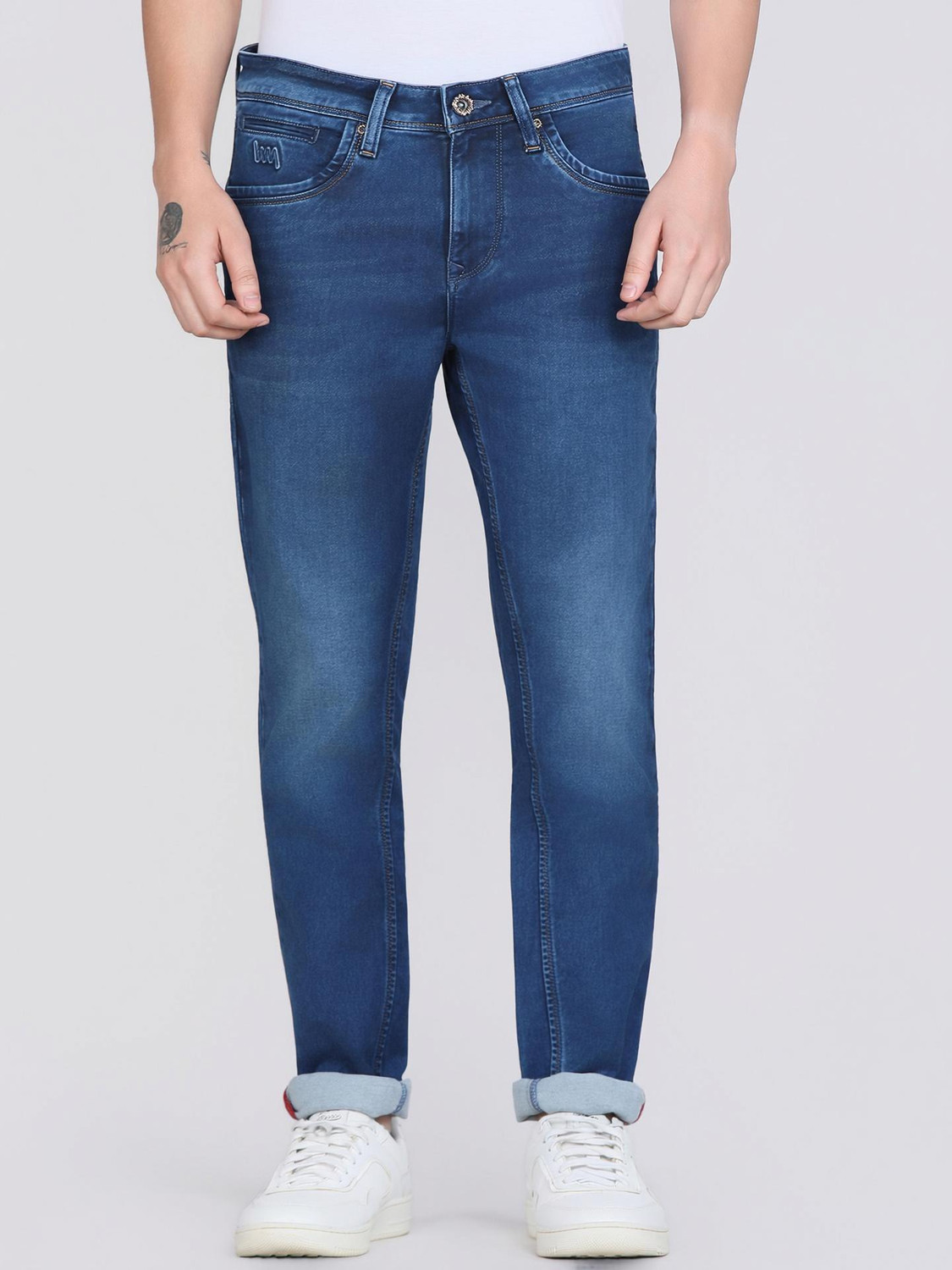 Image of LAWMAN Skinny Men Blue Jeans