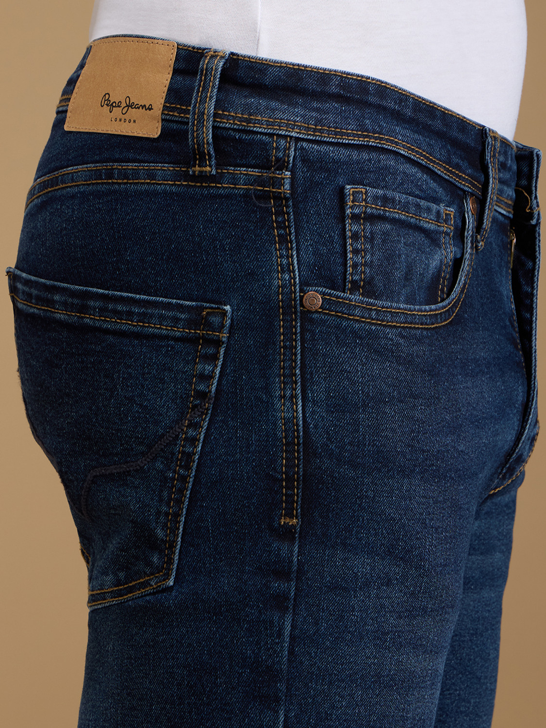 Image of Pepe Jeans Straight Fit Men Dark Blue Jeans