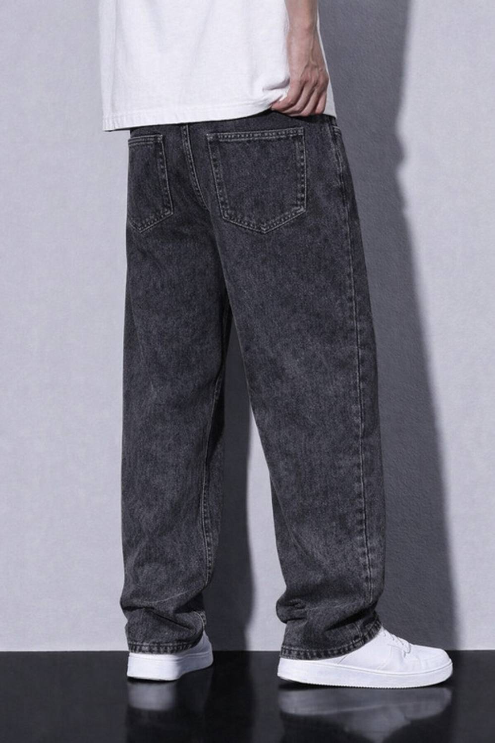 Sobbers Straight Fit Dark Grey Jeans - Image 4