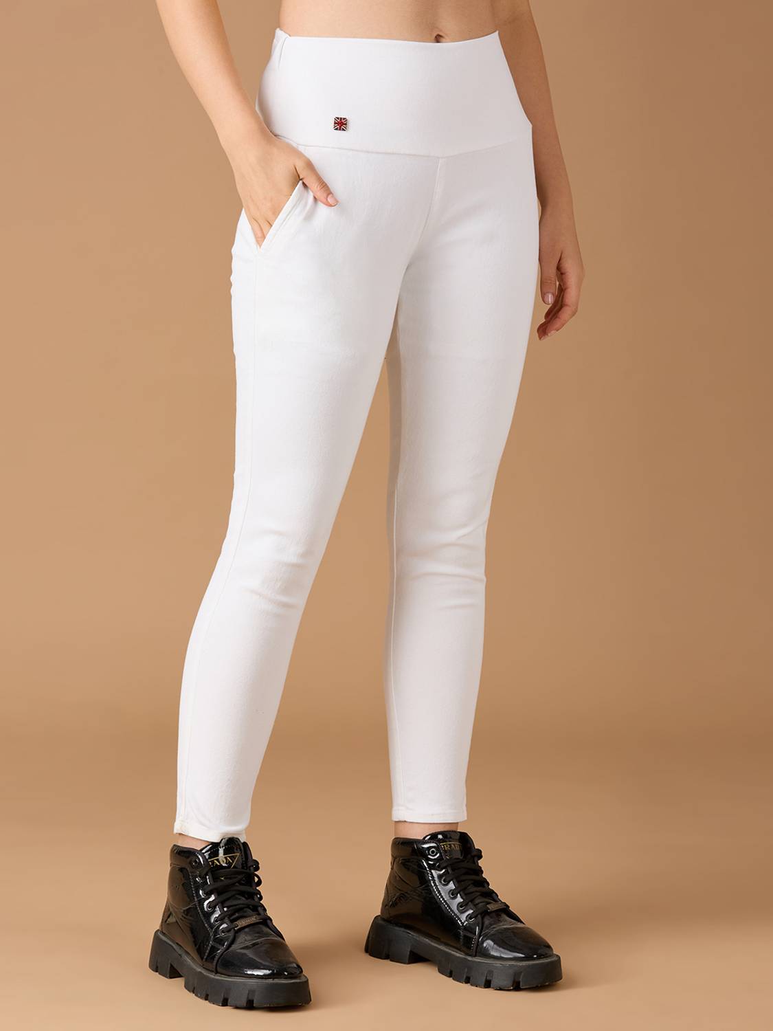 3BUTTERFLIES Skinny Women White Jeans