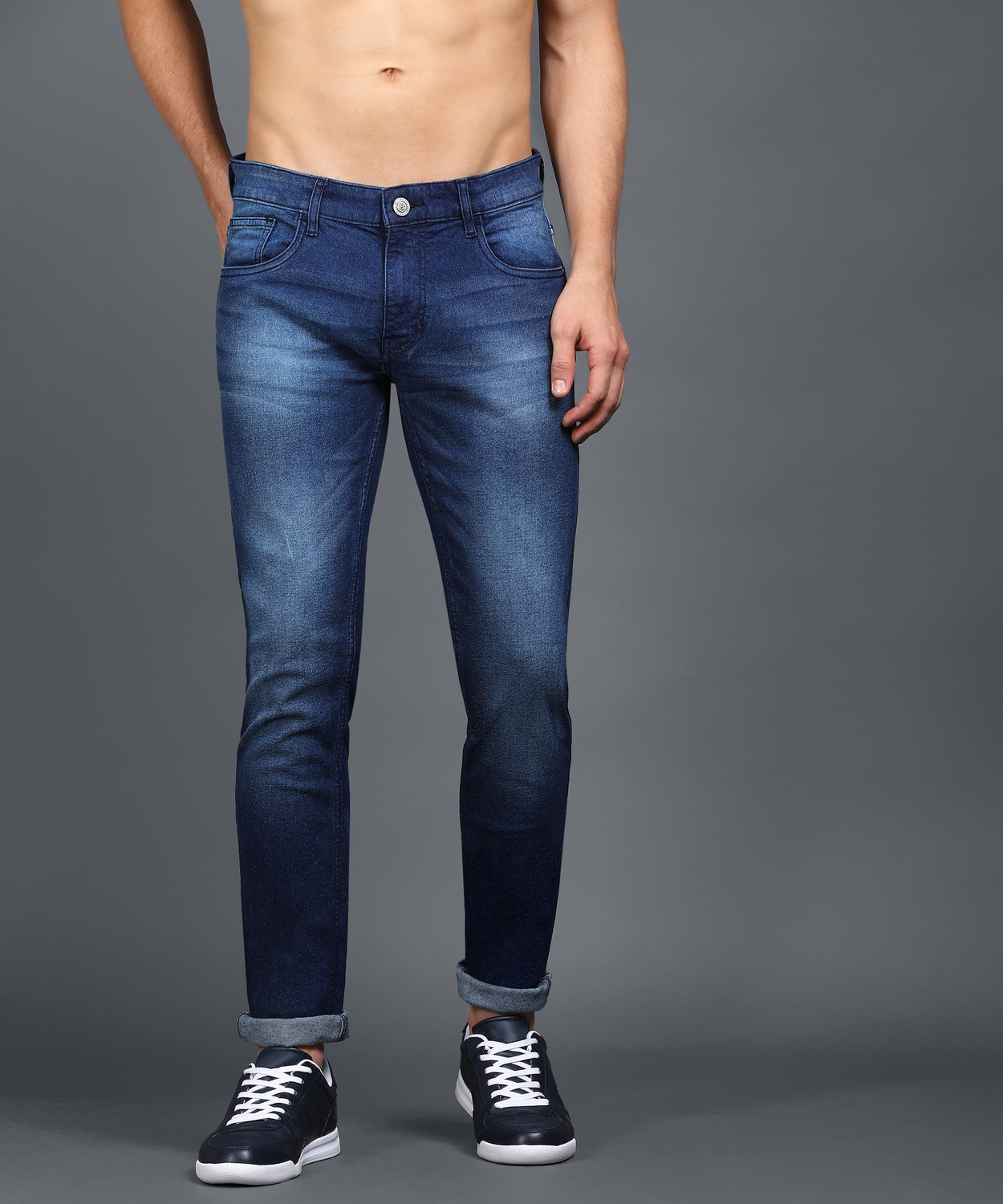 Image of METRONAUT by Flipkart Slim Men Dark Blue Jeans