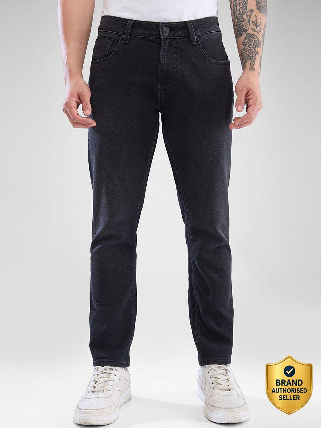 Image of Spykar Slim Men Black Jeans