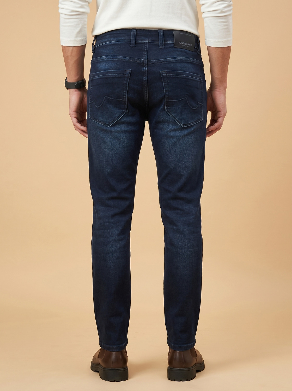 Image of Pointer Straight Fit Men Dark Blue Jeans