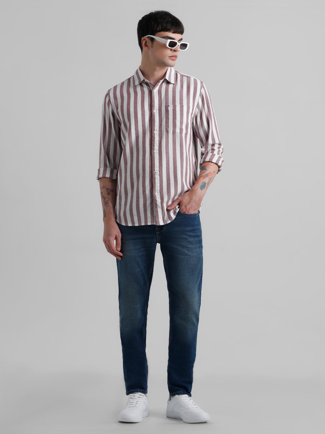 Image of JACK & JONES Slim Men Dark Blue Jeans