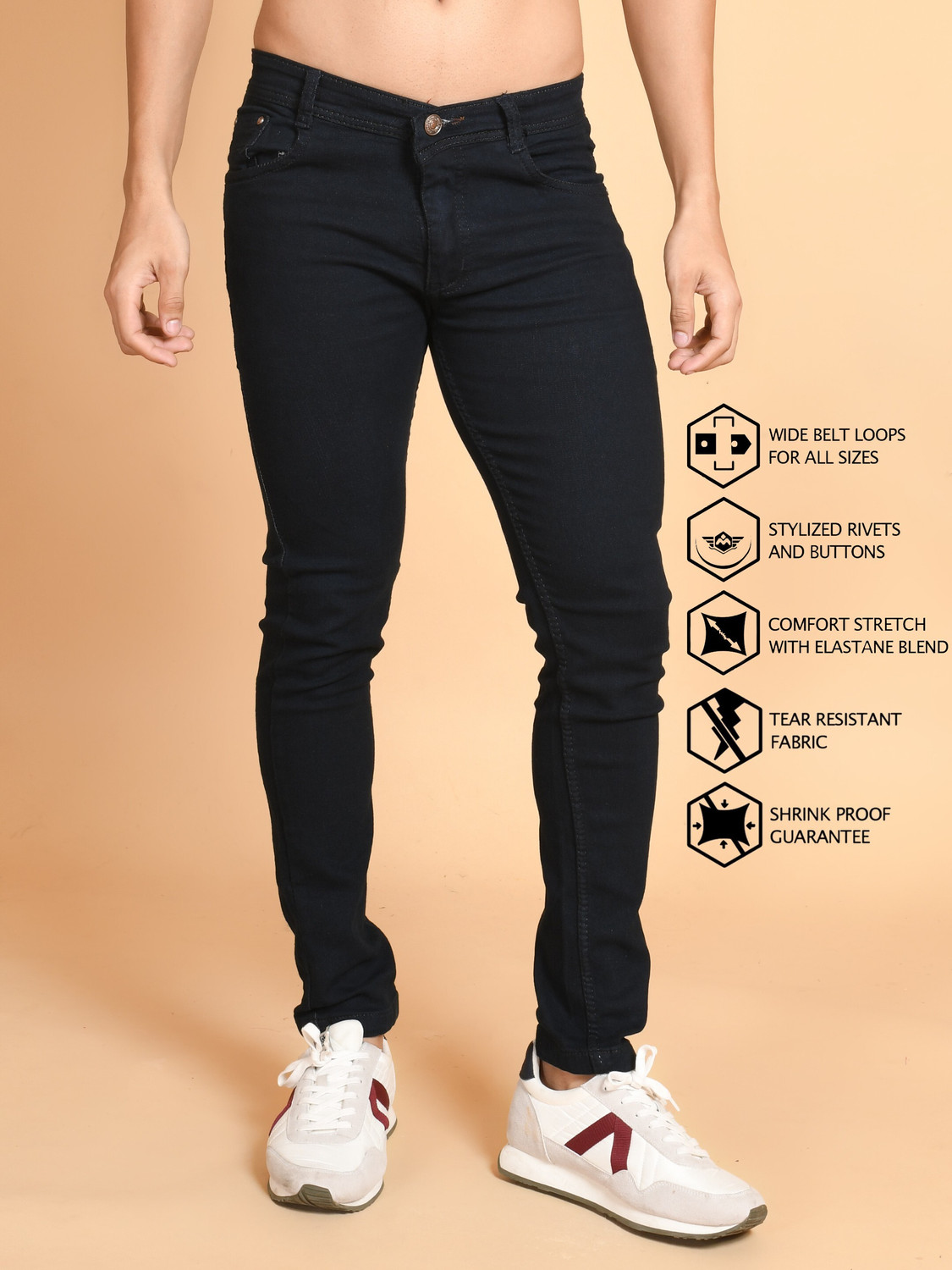 Image of Lzard Regular Men Multicolor Jeans