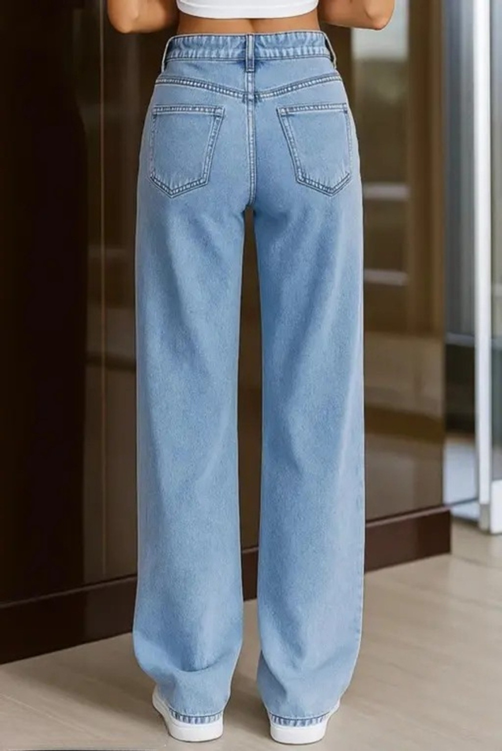 Image of HOOZ BERRY Straight Fit Women Light Blue Jeans