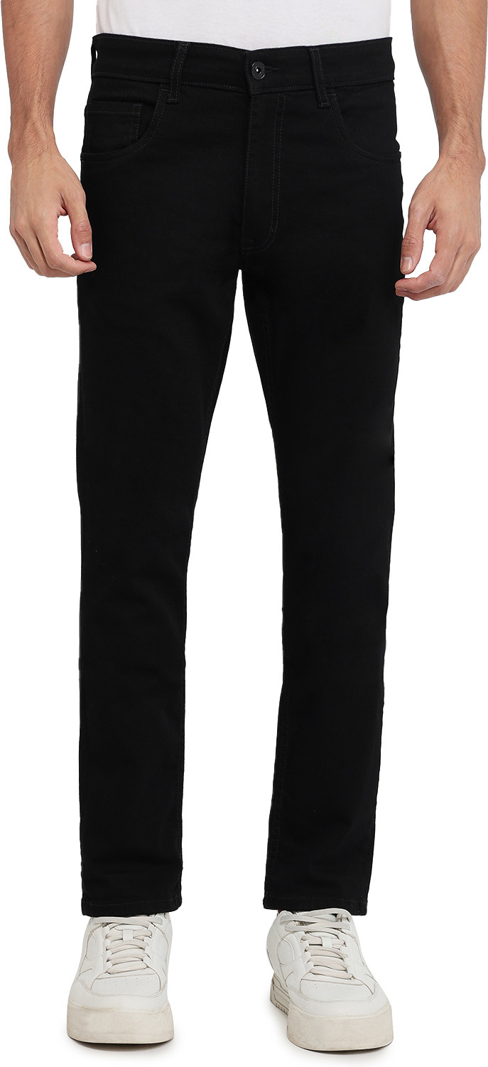 Image of COLORPLUS Men Regular Mid Rise Black Jeans