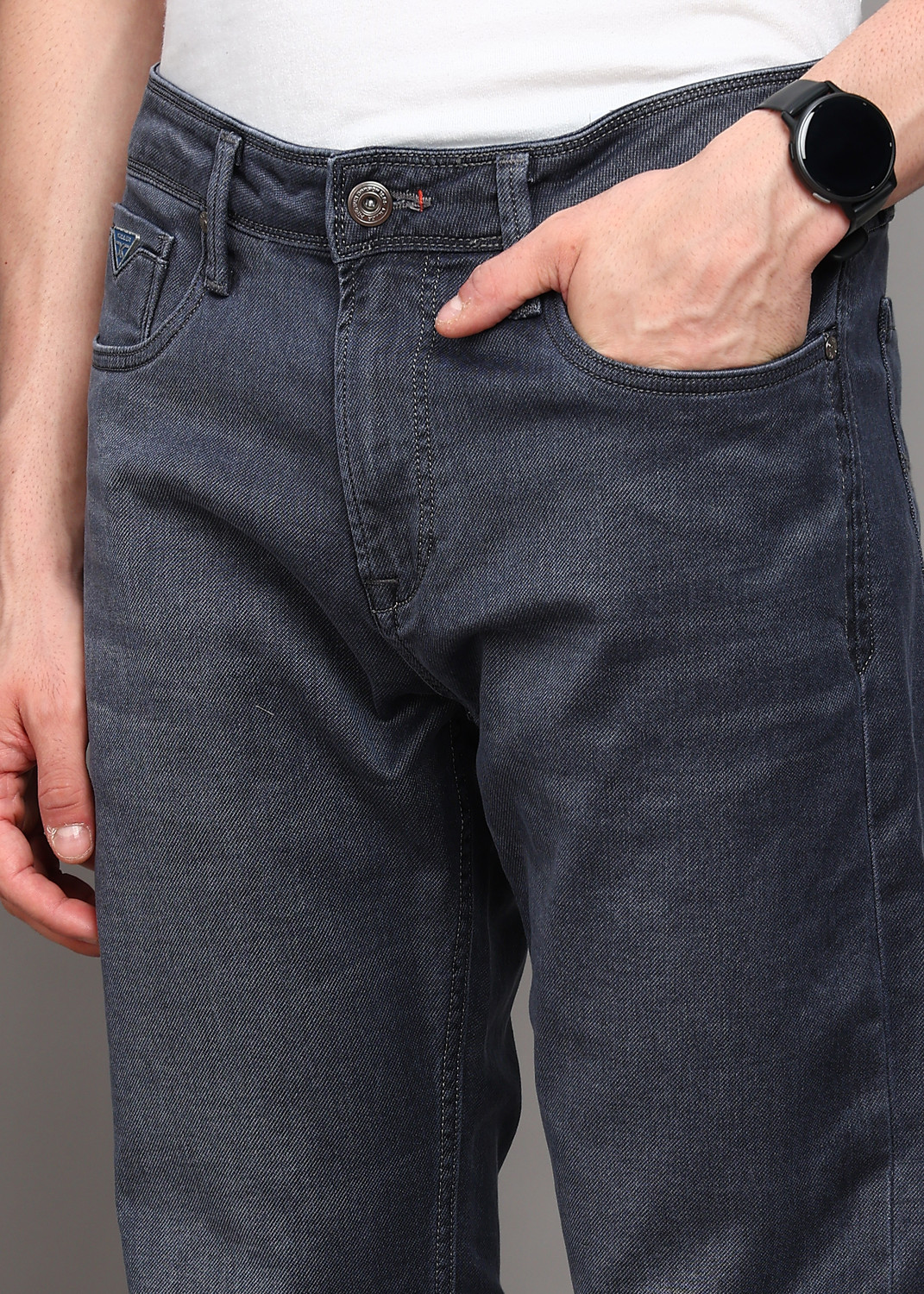 Image of KILLER Straight Fit Men Grey Jeans