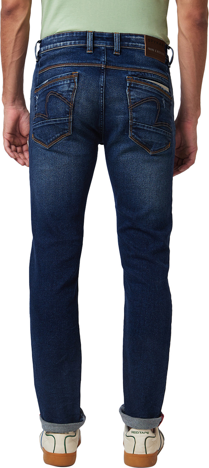 Image of Spykar Regular Men Blue Jeans