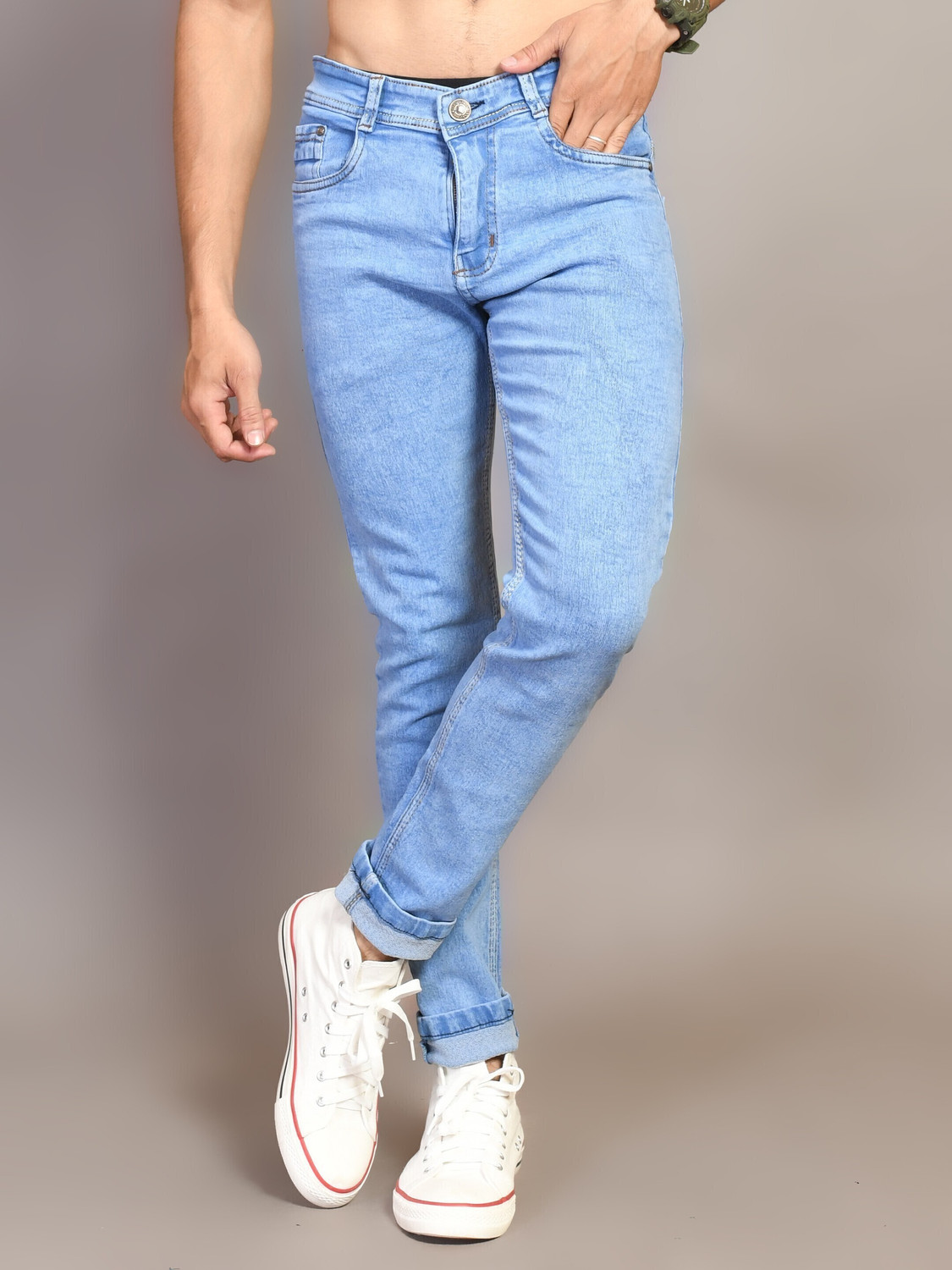 Image of Lzard Regular Men Light Blue Jeans
