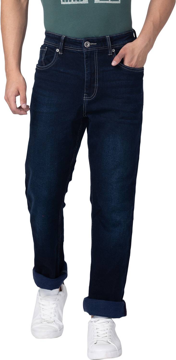 BEING HUMAN Blue Boot Cut Fit Men's Denims by Being Human Clothing Boot-Leg Men Blue Jeans