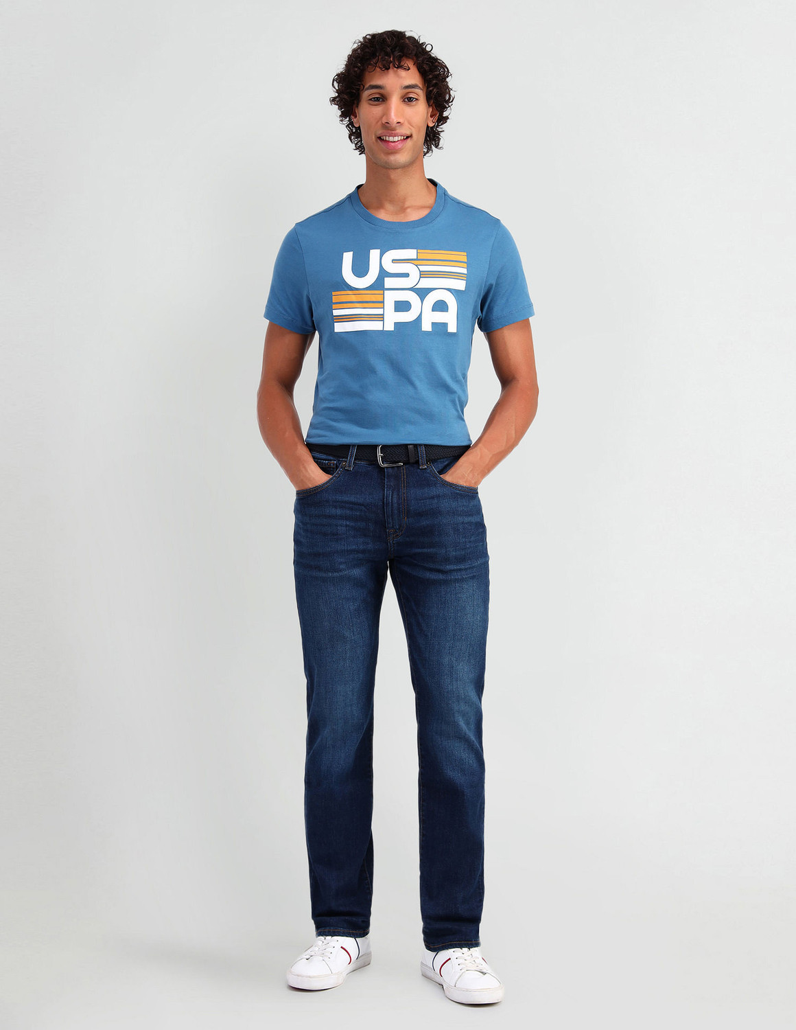 Image of U.S. POLO ASSN. Slim Men Blue Jeans